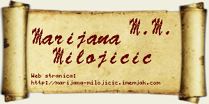 Marijana Milojičić vizit kartica